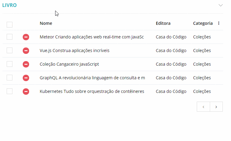 filtro com múltipla seleção